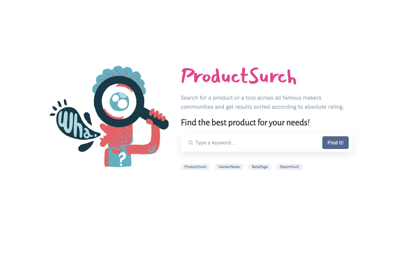 ProductSurch.com home page